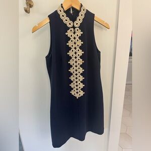 Lilly Pulitzer stretch shift Navy Dress small